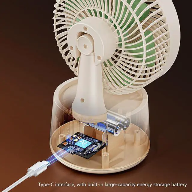 Alt view image 5 of 7 - Small Desktop Fan Motor Cooling Desk Fan Texture Ideal for Workstation Dorm Room