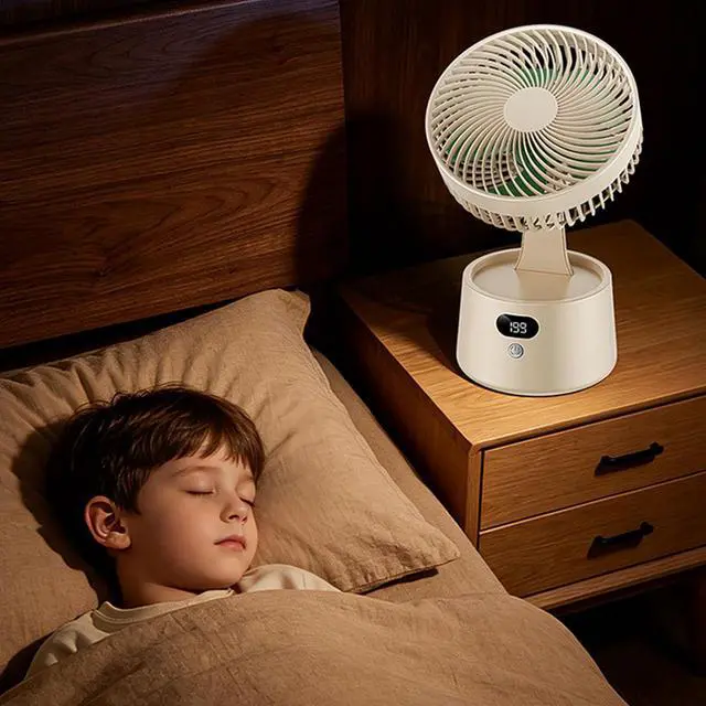 Alt view image 7 of 7 - Small Desktop Fan Motor Cooling Desk Fan Texture Ideal for Workstation Dorm Room