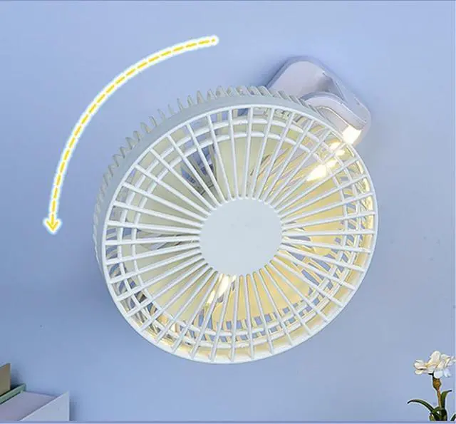 Alt view image 3 of 6 - Quiet Performance Adjustable Speeds Small Fan USB Charging Oscillating Desk 3 In 1 Lightweight And Portable Wall Easy to Carry