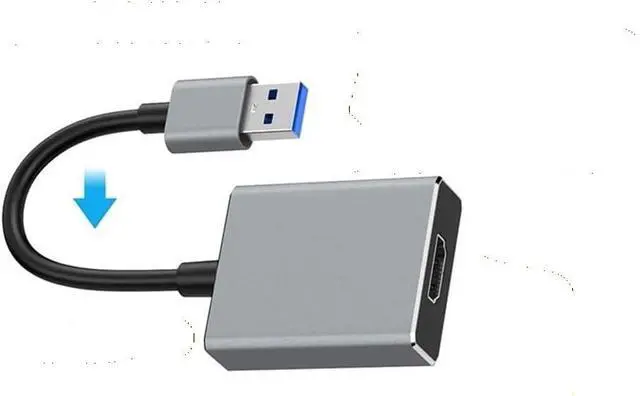 Alt view image 5 of 5 - USB to HDMI Converter Type C Adapter VGA Computer External M>oni>tor HD Line TV Projector(USB to 1HDMI for Mac)