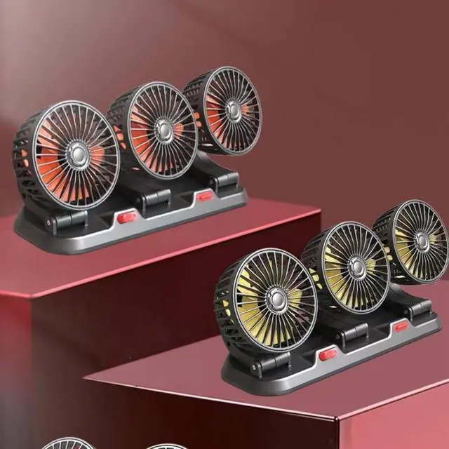 Alt view image 4 of 7 - Three Head Car Fan USB Powered Cooling Fan for Truck SUV Home Auto Cooling Vehicle Mounted Ventilation Heat Relief