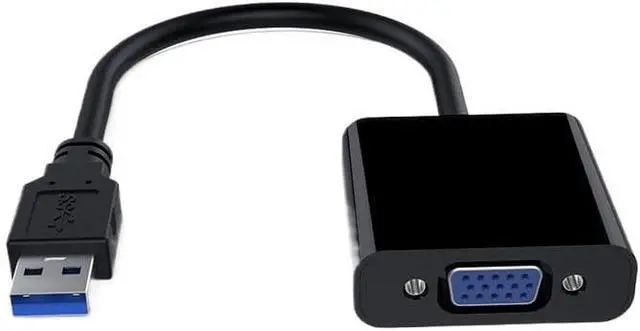 Alt view image 4 of 6 - B 3.0 to VGA Adapter Cable Converter Male to Female for PC HD TV Computer Projector TV