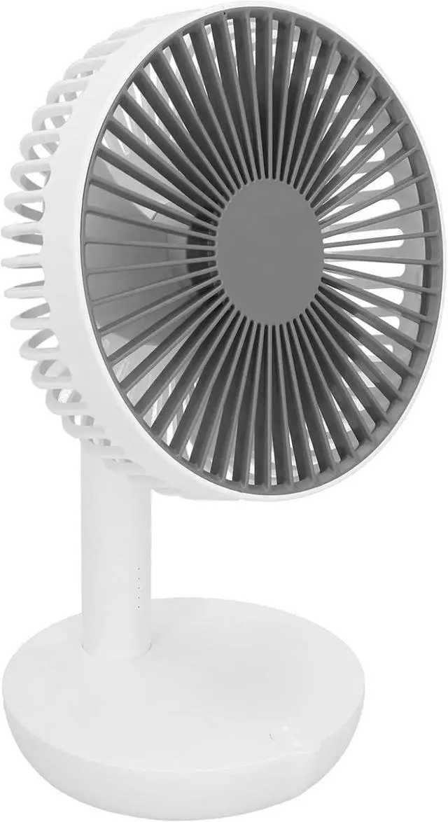 Alt view image 5 of 6 - Oscillating Desk Fan Rechargeable Portable USB Desk Fan 5 Speed Quiet for Home Office School White (White)