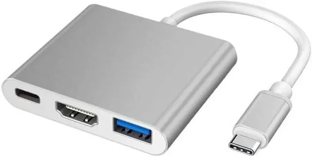 Alt view image 2 of 3 - 3 in 1 USB Type C Hub Converter with 4K HDMI PD Fast USB 30 Port Sma/1rt Adapter