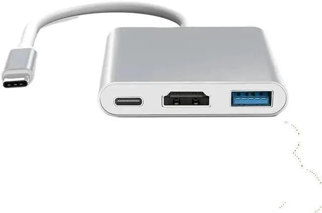 Alt view image 3 of 3 - 3 in 1 USB Type C Hub Converter with 4K HDMI PD Fast USB 30 Port Sma/1rt Adapter