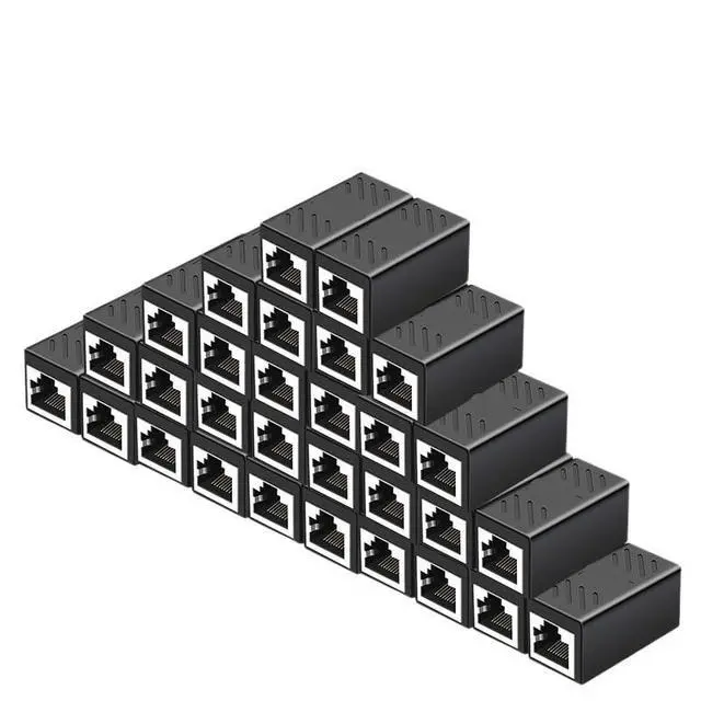 Alt view image 2 of 7 - 10/20/30pcs Ethernet Cable Extender,RJ45 cat6 Coupler, Extender Connector - Ethernet Coupler Female to Female(10PCS)