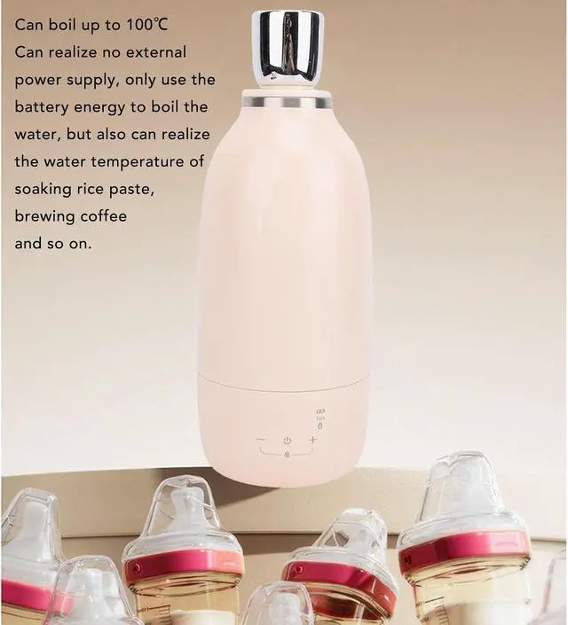 Alt view image 3 of 7 - 500ml Milk Warmer Insulated Rechargeable Wireless Airtight Water Boiler for Camping