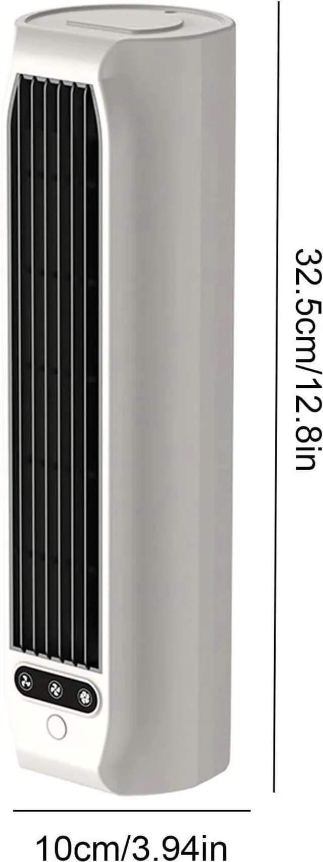 Alt view image 6 of 7 - Portable Tower Fan Quiet USB Rechargeable Air Cooler with 3 Speeds & LED Touch Screen Circulating Fan Air Circulators for Bedroom Office Home (White) (B)