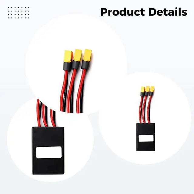 Alt view image 4 of 5 - 40A Parallel Battery Adapter, 20V-72V Dual Battery Combiner with Xt60 Connector for Increased Discharge