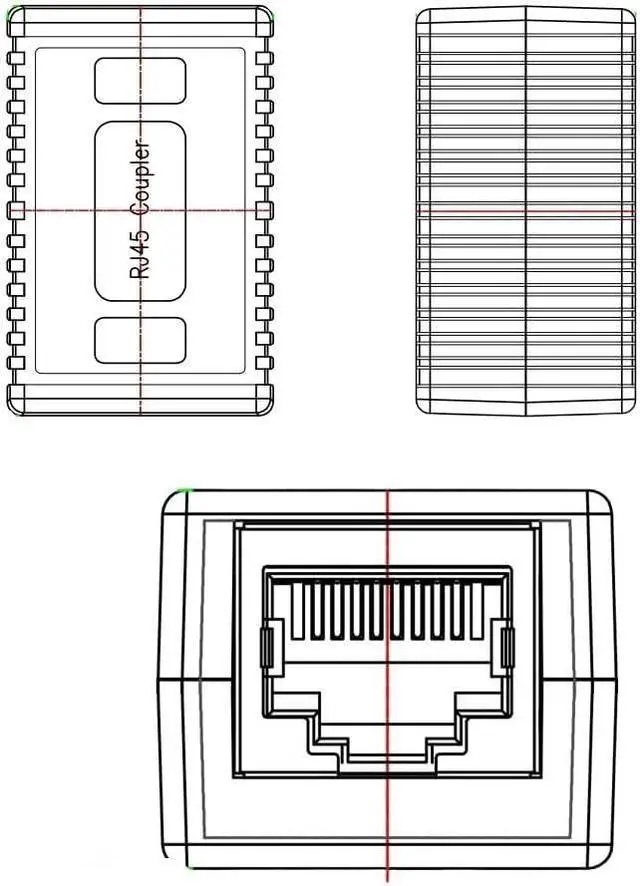 Alt view image 6 of 6 - 1/50Pcs RJ45 Coupler Ethernet Extender 1000Mbps LAN Connector Cat6/Cat5e Ethernet Cable Extender Adapter Female to Female(50pcs)