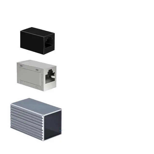 Alt view image 4 of 7 - RJ45 10Gbps Ethernet Coupler Adapter Aluminum Alloy Female to Female Compatible with Cat5E Cat6 Cat7 Network Extender(10PCS,H)
