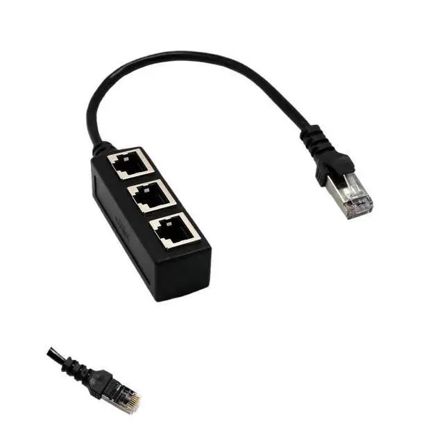 Alt view image 2 of 7 - 3 in 1 RJ45 Splitter LAN Ethernet Network RJ45 Connector Extender Adapter Cable for Networking Extension 1 Male to 2/3 Female(1 to 3)