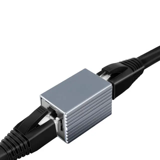 Alt view image 3 of 7 - RJ45 10Gbps Ethernet Coupler Adapter Aluminum Alloy Female to Female Compatible with Cat5E Cat6 Cat7 Network Extender(10PCS,H)