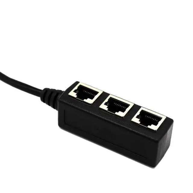 Alt view image 4 of 7 - 3 in 1 RJ45 Splitter LAN Ethernet Network RJ45 Connector Extender Adapter Cable for Networking Extension 1 Male to 2/3 Female(1 to 3)