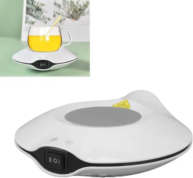Alt view image 4 of 7 - Heating and Cooling Dual Purpose USB Coaster for Hot and Cold Drinks, Beverage Cup Warmer and Cooler Mat, White
