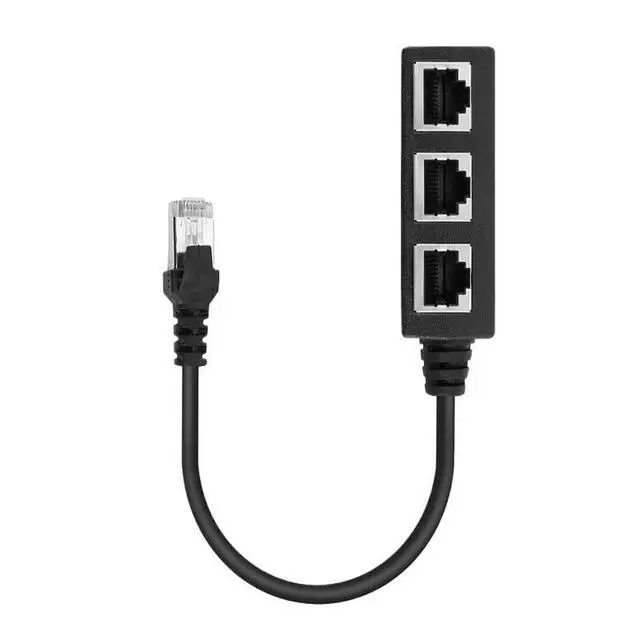 Alt view image 6 of 7 - 3 in 1 RJ45 Splitter LAN Ethernet Network RJ45 Connector Extender Adapter Cable for Networking Extension 1 Male to 2/3 Female(1 to 3)