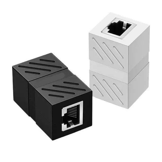 Alt view image 6 of 6 - RJ45 Connector Cat7/6/5e Ethernet Adapter 8P8C Network Extender Extension Cable for Ethernet Cable Female to Female(Black 10pcs)