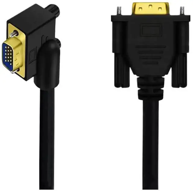 Main image of HD V/GA Cord 90 ° Elbow 15Pin Male to Computer to TV Connection 0.5m/1m/1.5m(1.5m,Left)