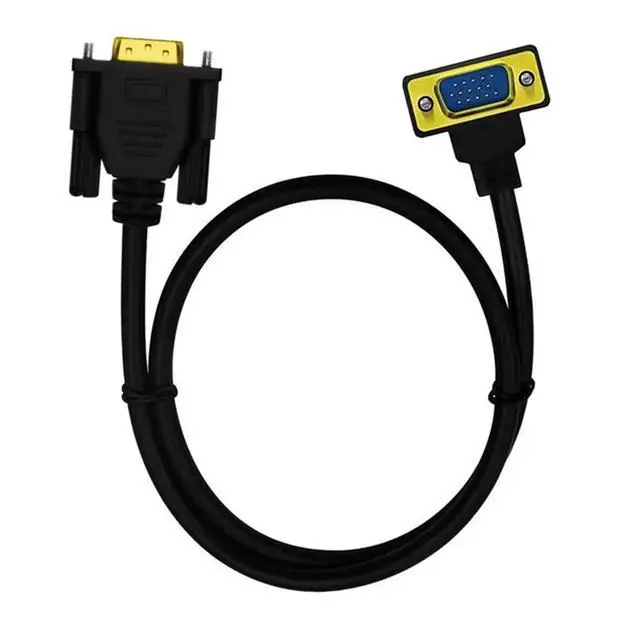 Alt view image 4 of 7 - HD V/GA Cord 90 ° Elbow 15Pin Male to Computer to TV Connection 0.5m/1m/1.5m(0.5m,Down)