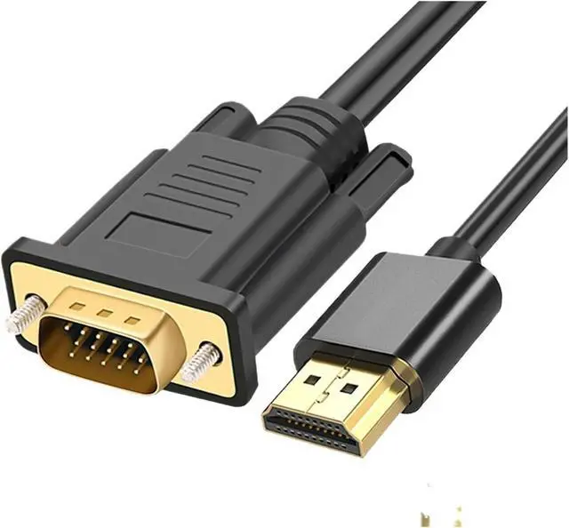 Alt view image 2 of 2 - HDMI Input to V/GA Output Converter Plated pl-UG Adapter Cord 1080P for PC P;S/4 P;S/5 Switch TV Box Long Video Cord(5m)
