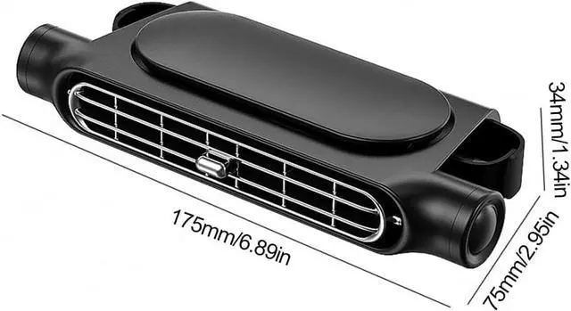 Alt view image 6 of 7 - Car Interior Rear Headrest Fan Cooler USB Powered Air Cooling Fan (Black)