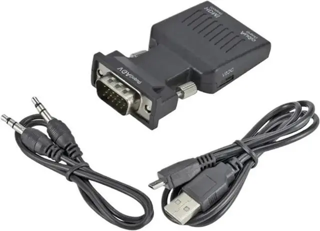 Main image of to HDMI-Compatible Video Converter 1080P to V/GA Adapter Cord for PC to HDTV Projector(VGA to HDMI Black)