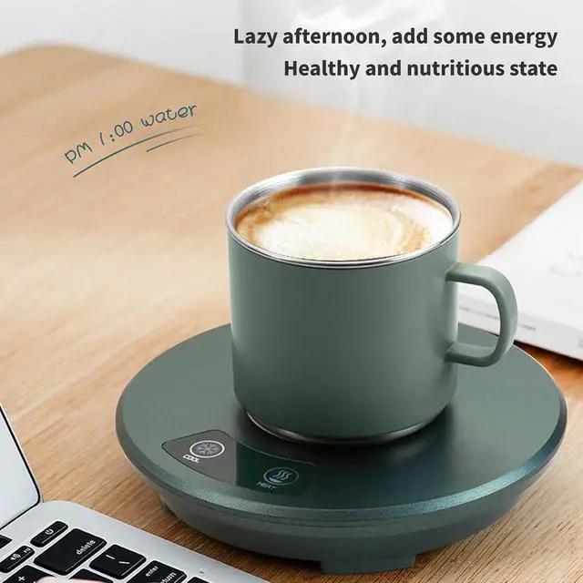 Alt view image 6 of 7 - USB Coffee Mug Warmer with 55°C Constant Temperature Desktop Mug with Cool Heat Button for Desk Office