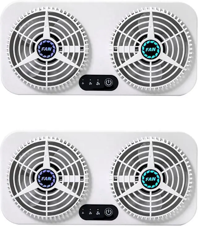 Main image of 2X USB Car Cooling Tool Car Exhaust Fan Vehicle Air Circulation Smoke Exhaust Fan Car Ventilation Fan for Car Home