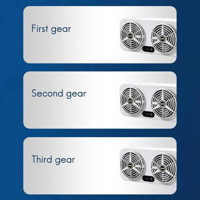 Alt view image 6 of 7 - 2X USB Car Cooling Tool Car Exhaust Fan Vehicle Air Circulation Smoke Exhaust Fan Car Ventilation Fan for Car Home