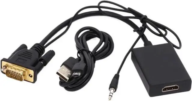 Main image of V/GA to HDMI-Compatible Converter Cord Adapter 1080P Power Input for HDTV M>oni>tor Projector PC TV-Box(Type 2)
