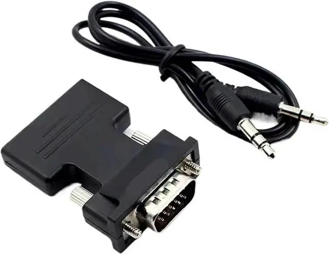 Main image of HDMI-Compatible Female to V/GA Male Converter Adapter with 3.5mm Cord for P;S/4 M>oni>tor Projector PC Laptops 1080P HD to