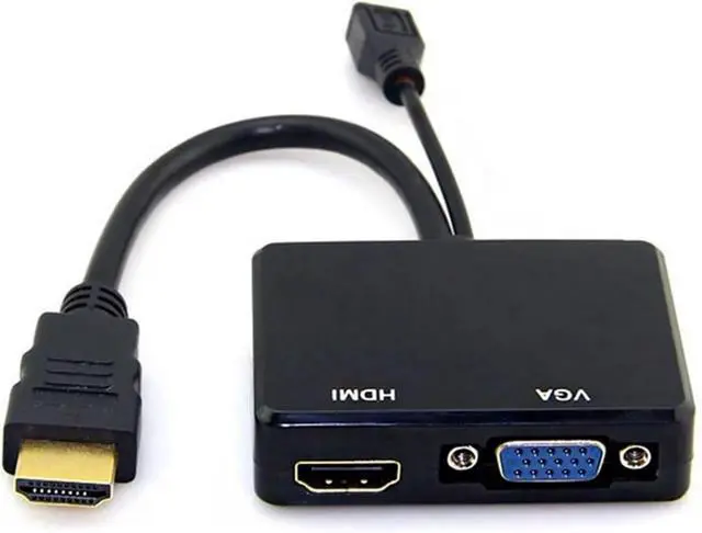 Alt view image 2 of 5 - HDMI Input to V/GA Converter with Multi Screen Display, 1/2 with high-Definition Distributor USB3.0