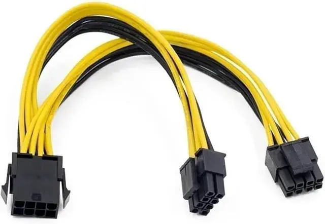 Main image of EPS CPU 12V 8Pin Female to Dual 8Pin (4+4) Pin EPS 12V Male Motherboard Power Supply Cable Y Splitter Adapter Sleeve