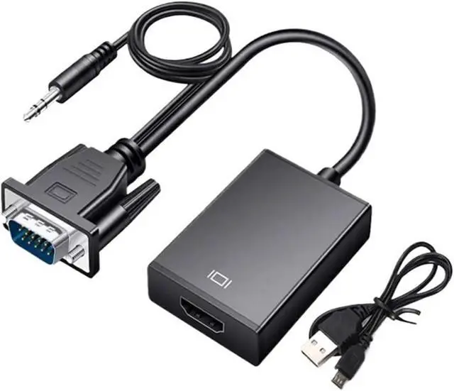 Alt view image 3 of 3 - 1080P to HDMI-Compatible Full Converter Adapter Cord with Output V/GA HD for PC to HDTV Projector