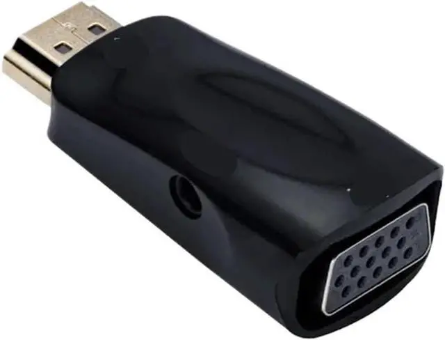 Alt view image 3 of 3 - HDMI-Compatible to V/GA Cord Converter Male to Famale Adapter 3.5 Mm Ja-ck HD 1080P for PC Tablet(White)