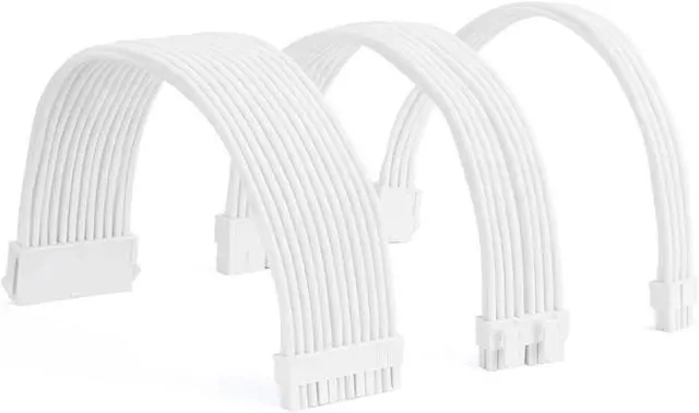 Alt view image 4 of 6 - All PSU Extension Cable Kit, Sol*/id Color Cable Sol*/id 300mm ATX24Pin PCI-E8Pin CPU8Pin with Combs(Kit I)