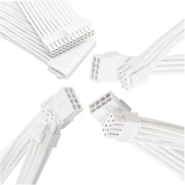 Alt view image 5 of 6 - All PSU Extension Cable Kit, Sol*/id Color Cable Sol*/id 300mm ATX24Pin PCI-E8Pin CPU8Pin with Combs(Kit I)