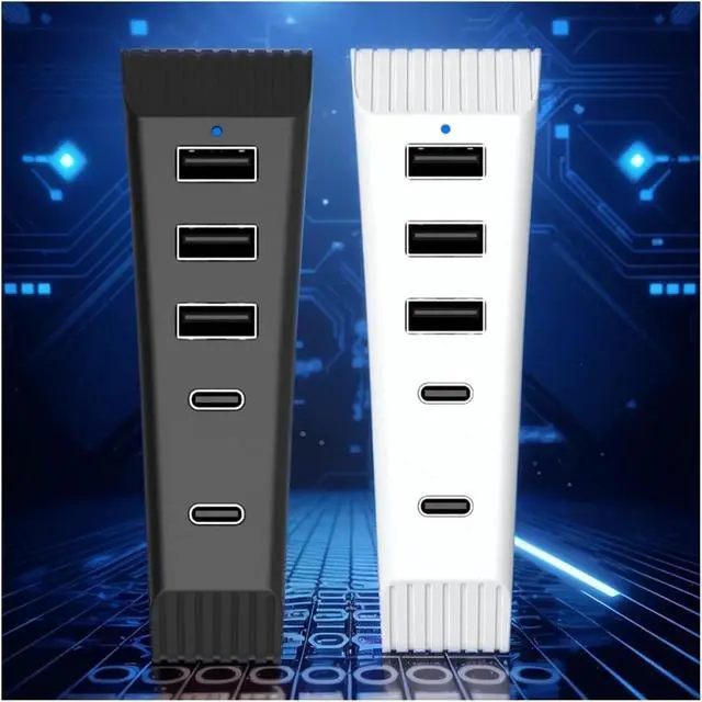 Alt view image 2 of 5 - 1PCS 5 in 1 USB Hub High-Speed Extra USB Port Extender with 3USB 1 Type C Port 1Type-C 3.1 for Game Console(Black)