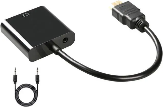 Main image of for HDMI to V/GA Adapter Plated 1080P Full HD Male to Female HDTV HDMI-Compatible to Cord for Monitor/Projectors/Laptop(2Black)