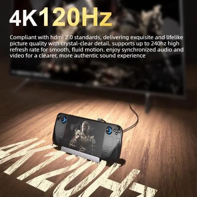 Alt view image 5 of 7 - Daguys 6 in 1 HDMI 4K 120Hz Type-C Handheld Expansion Dock