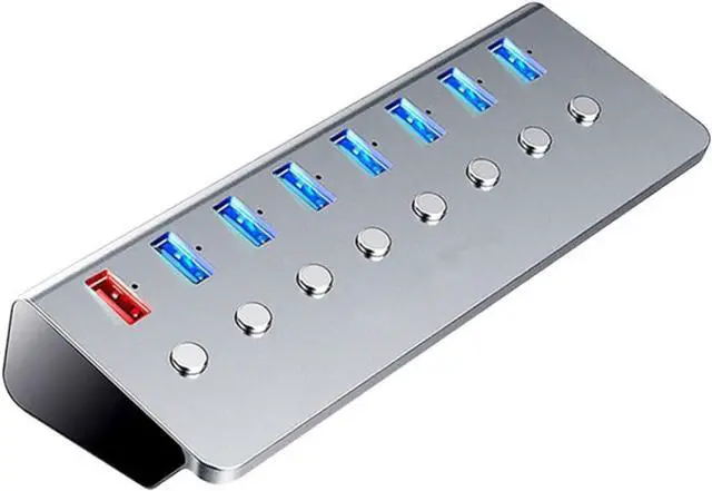 Main image of DECHOUS Ports USB Hub with Charging Port Independent Switches USB Splitter for High-Speed Data Transfer Portable Multi-Functional for Laptop and Business Travel