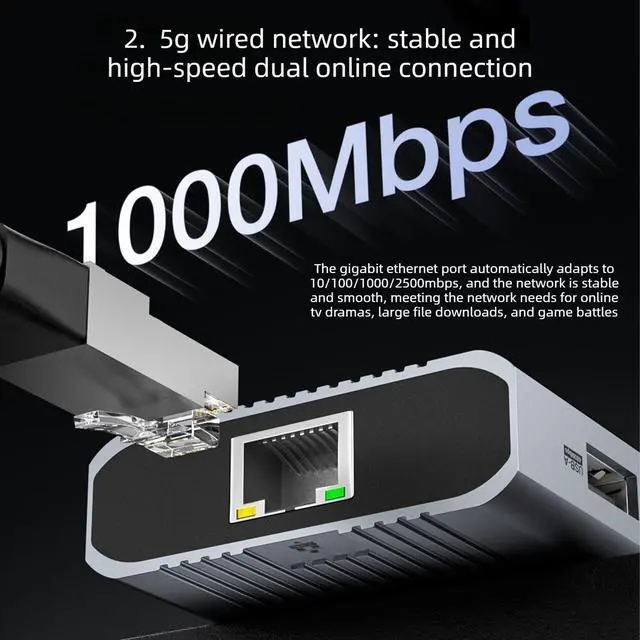 Alt view image 5 of 7 - Daguys 14 in 1 HDMI 4K 120Hz Type-C Hub Dock