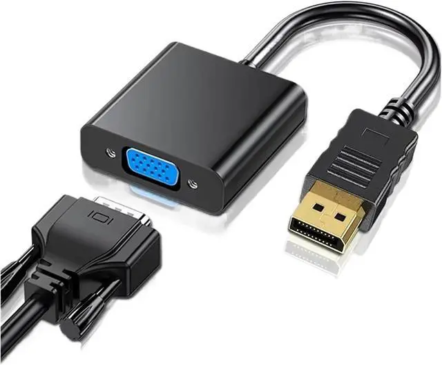 Alt view image 2 of 3 - 1080P DisplayPort DP to V/GA Adapter Cord Male to Female Converter for TV Box Projector PC