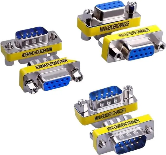Main image of DB9 9Pin Female to Female,Male to Female,Male to Male Gender Changer Plug Connector Adapter D-Sub RS232 Serial Plug(F to F)