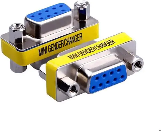 Alt view image 2 of 4 - DB9 9Pin Female to Female,Male to Female,Male to Male Gender Changer Plug Connector Adapter D-Sub RS232 Serial Plug(F to F)