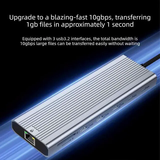 Alt view image 7 of 7 - Daguys 14 in 1 HDMI 4K 120Hz Type-C Hub Dock
