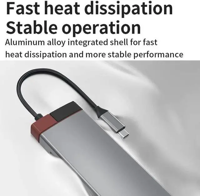 Alt view image 6 of 7 - Daguys Metal Type-C Docking Station USB HUB Computer Multi Functional Expansion Dock