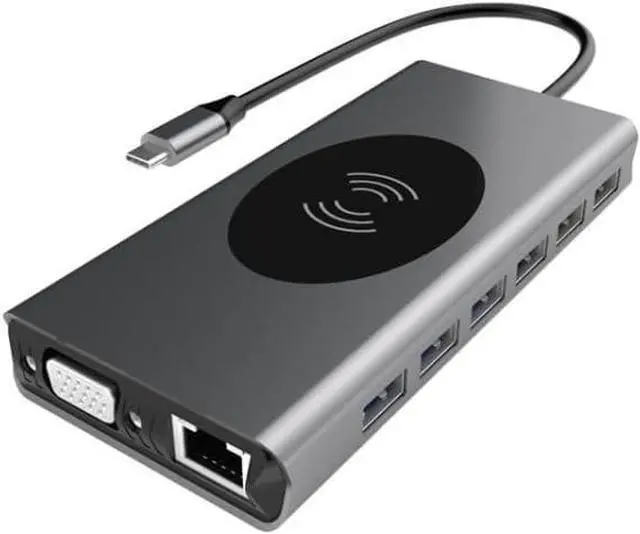Main image of Daguys BX15W USB HUB Type-C Docking Station with Wireless Charge Function