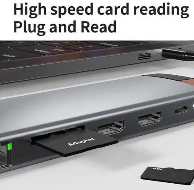 Alt view image 7 of 7 - Daguys Metal Type-C Docking Station USB HUB Computer Multi Functional Expansion Dock