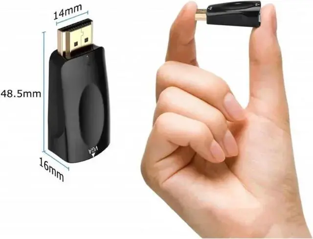 Alt view image 5 of 6 - HDMI-Compatible Male to V/GA Female Adapter HD 1080P Cord Converter for PC TV Box Computer Display Projector(Black no Cable)